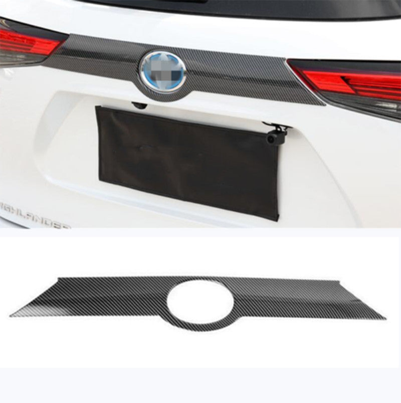 for Toyota Highlander 2020-22 Carbon Look Rear Door Trunk Lid Cover Decor Trim