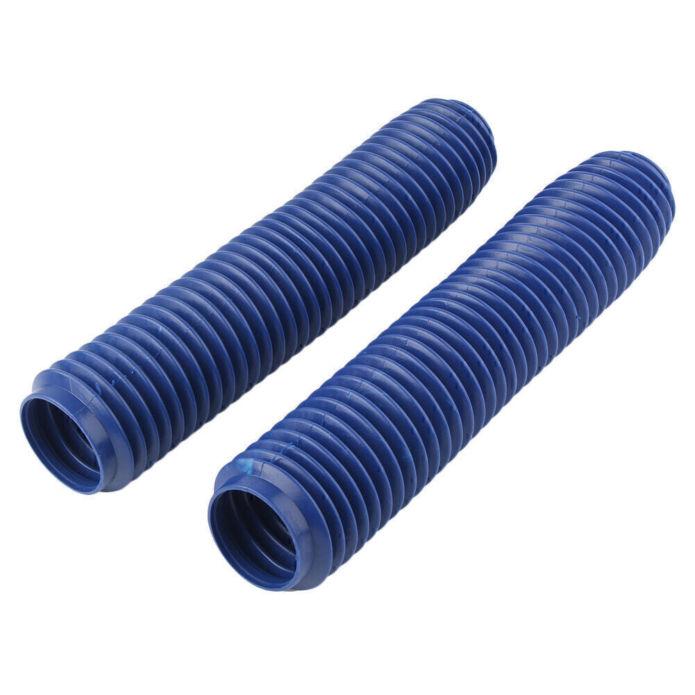 2x 360MM Fork Dust Covers Gaiters Boots Shock Fit Motorcycle Dirt Bike Blue