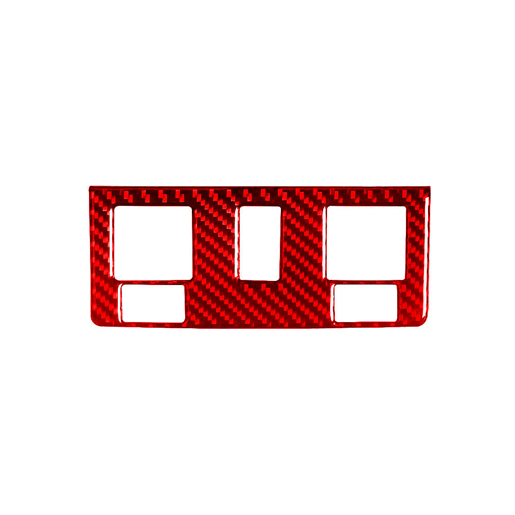 Red Carbon Fiber Front Door Pillars Vent Cover Trim For Explorer 2020-2023 v