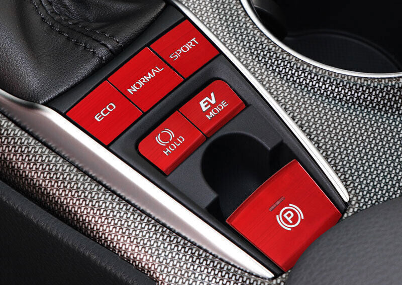 for Toyota for Camry 2018-2023 Red Alloy Center Console Gear Shift Button Sticker 6