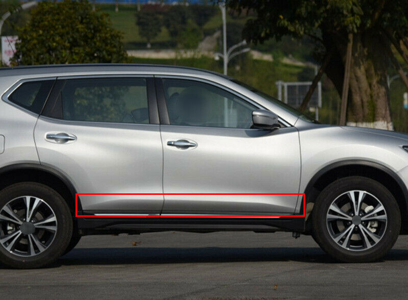 4x for Nissan Rogue X-Trail 14-2020 Chrome ABS Side Door Body Guard Cover Strip