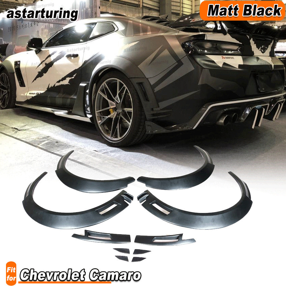 for Chevrolet Camaro 2016-19 Fender Flares Extra Wide Body Wheel Arches Body Kit