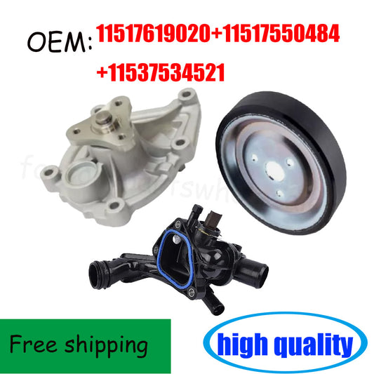 1 SET Water Pump + PULLEY + Thermostat for MINI Cooper 11517619020 + 11517648827 n