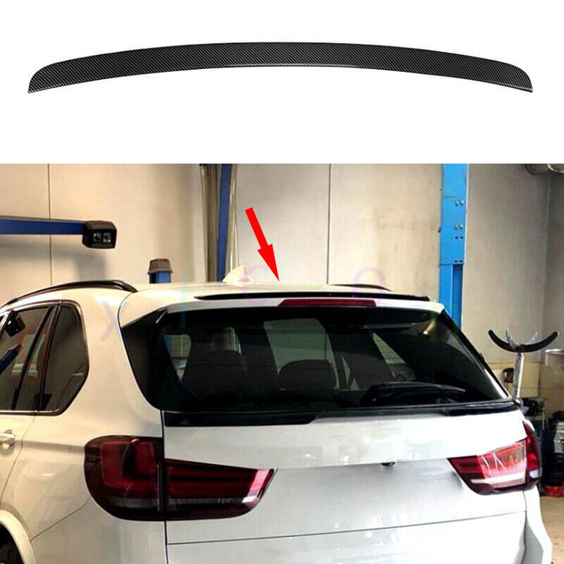 For X5 F15 2014-2018 ABS Carbon Fiber Look Rear Window Roof Spoiler Wing 1PC n