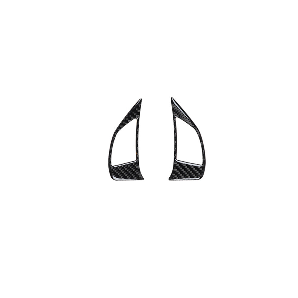 Carbon Fiber Interior Steering Wheel Button Cover Trim For 2012-2015 for Fiat 500