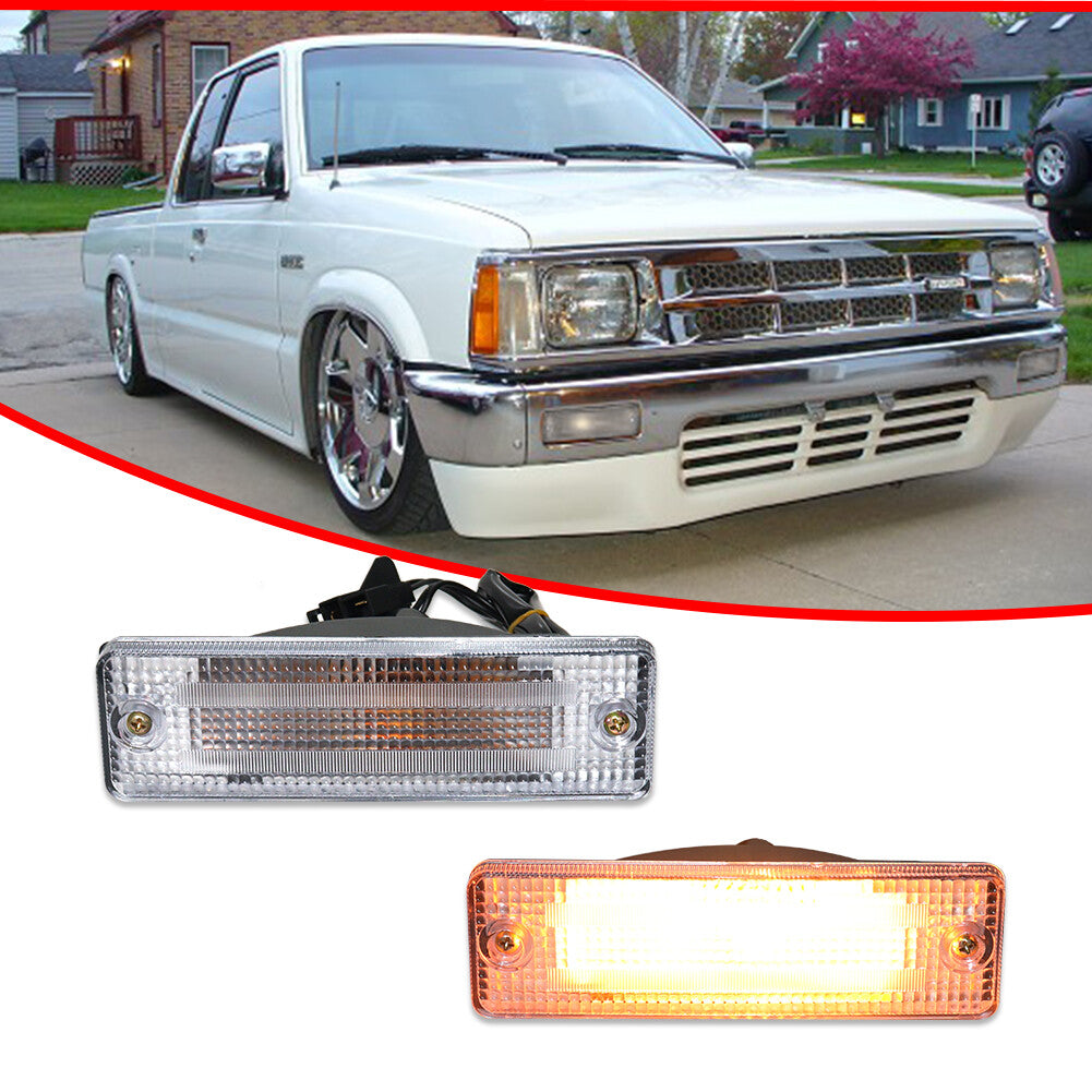 Transparent front corner signal light for for Mazda 323 626 B2200 B2600 pickup trucks - v