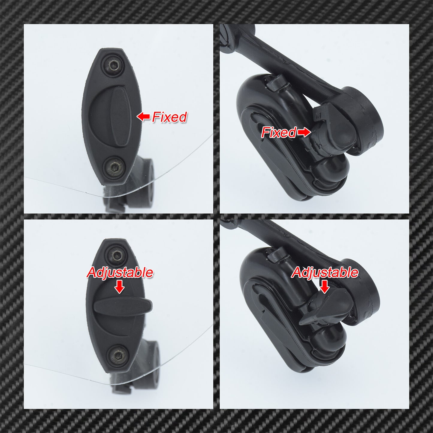 Motorcycle Clip On Adjustable Windshield Spoiler Windscreen Extension Deflector