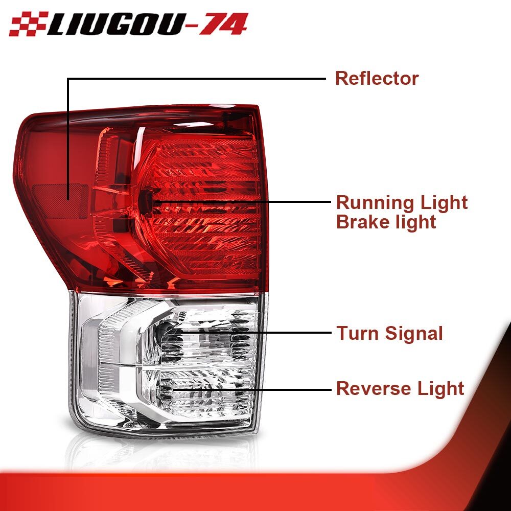 Pair Fits for Tandra 2007 - 2013 Tail Light Tail Light with Bulb LH and Right Hand Set - v