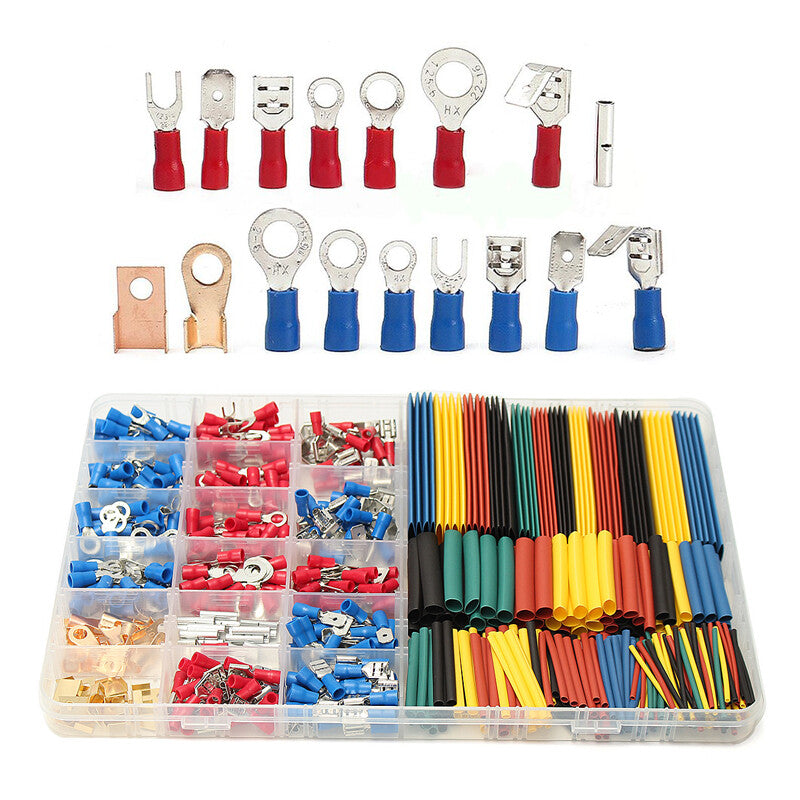 Car Wire Electrical 350 Terminals Connectors w/328 Heat Shrink Tube Assorted Set v
