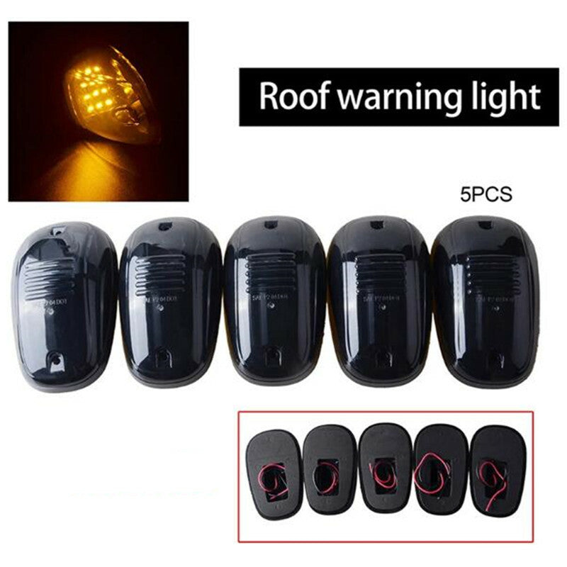 5x Car Cab Roof Top Marker Running LED light Lamp Black Smoked Lens Signal Light