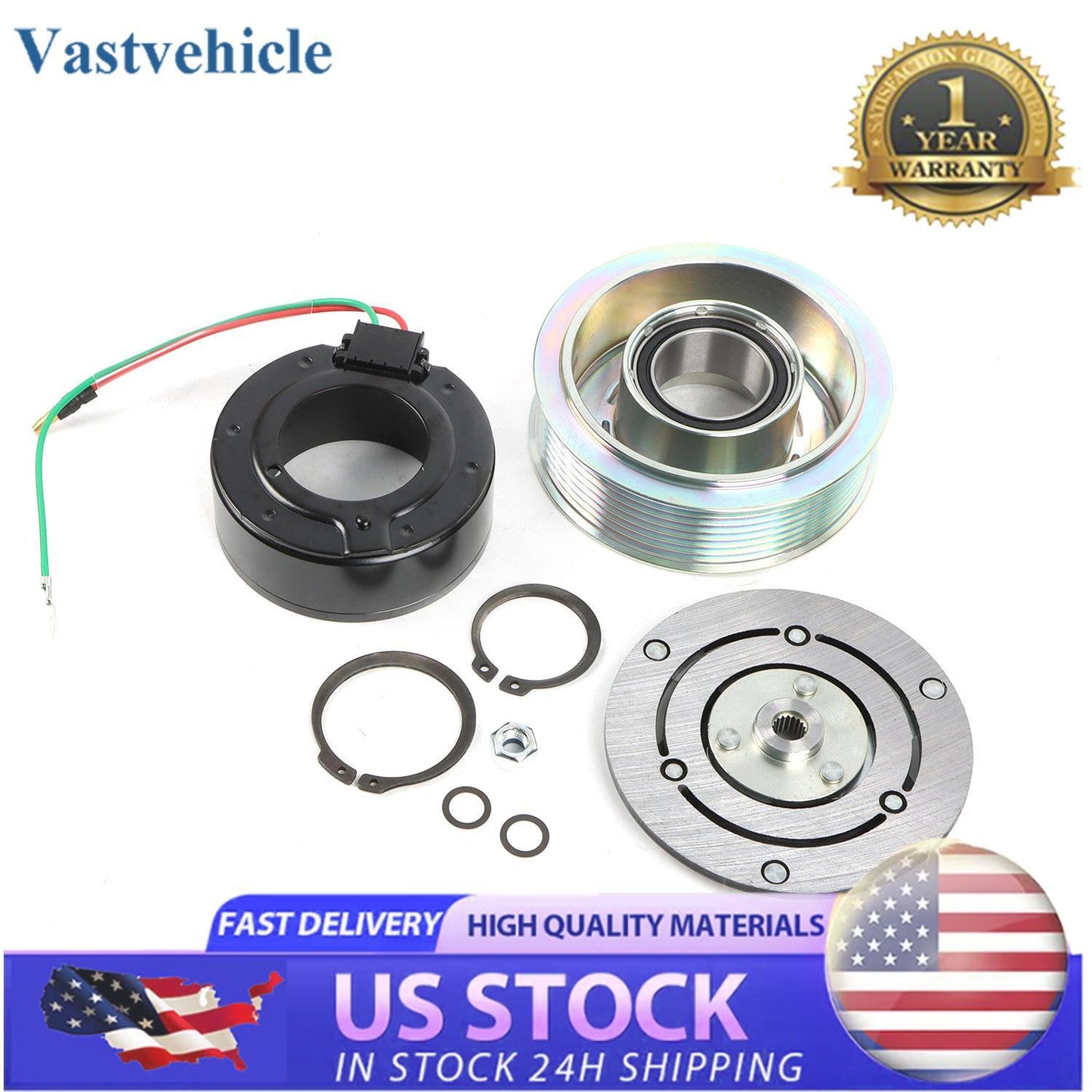 1pc AC Compressor Clutch for Acura TSX 2004-2008 2.4 Liter 38810-RBB-A01