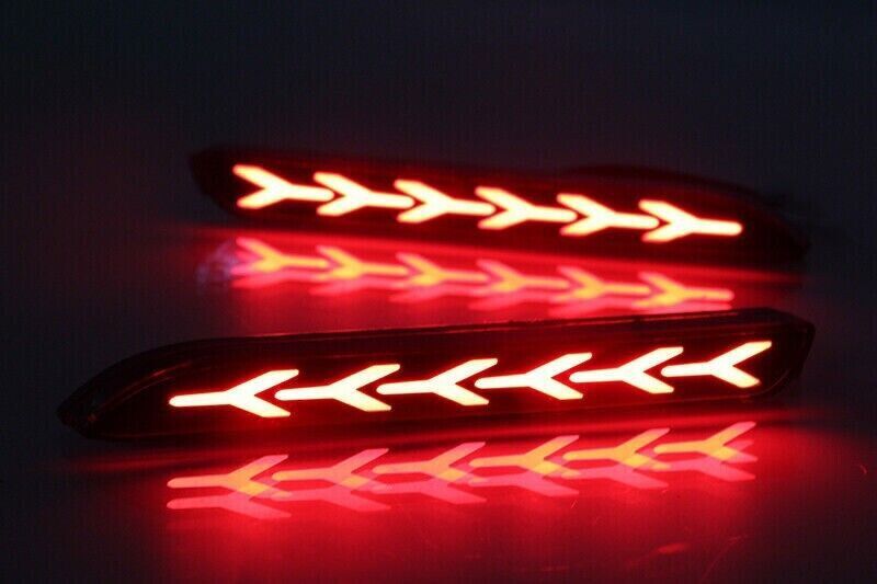 2PC LED Rear Bumper Light Reflector Brake Fog Stop Lamp Driving For Toyot@a RAV4 n