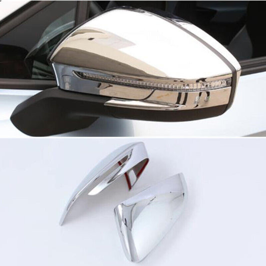 for Volkswagen ID.4 ID4 2021-2023 Chrome Side Rearview Mirror Cap Cover Trim 2PC