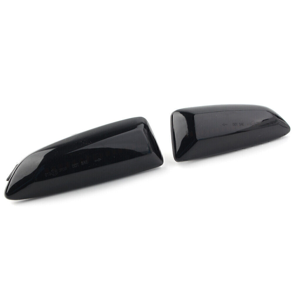 Dynamic Amber LED Side Marker Light Lamp Black Shell for Opel Astra ABS 2PCs