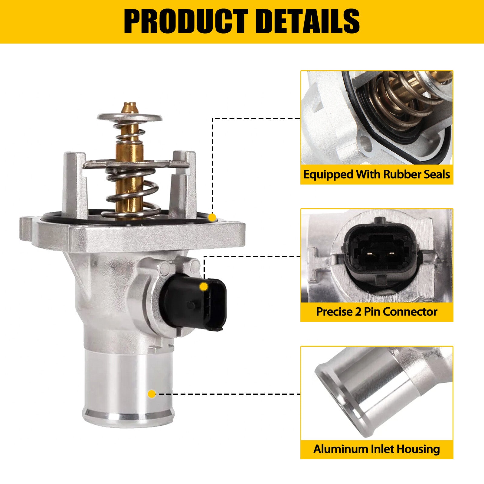 Thermostat Coolant Assembly for Chevrolet Aveo for Cruze Sonic Trax Orlando 1.6 1.8 Q