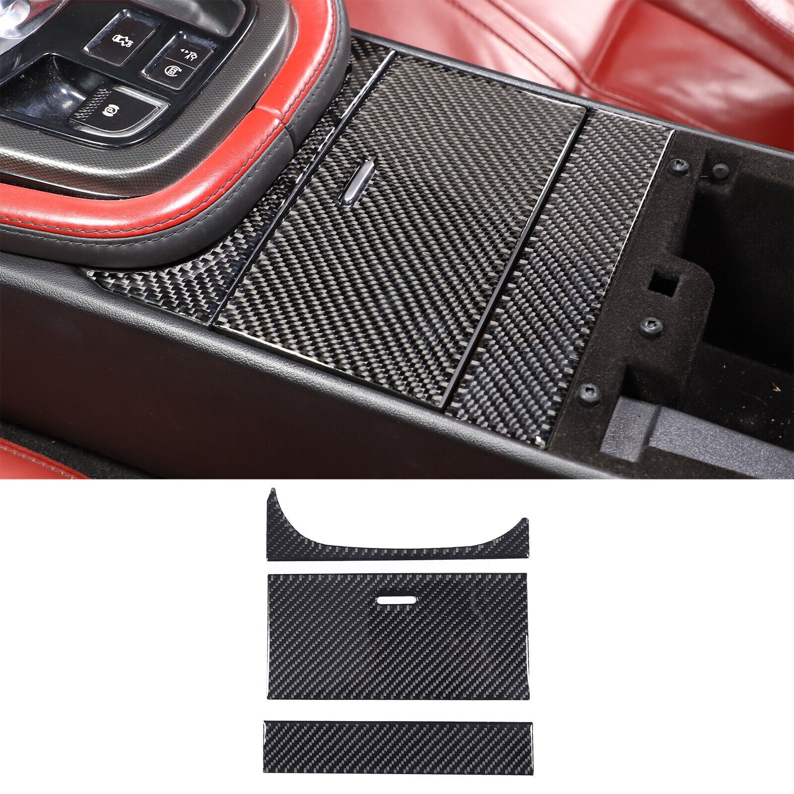ABS carbon fiber reading light frame decorative cover suitable for Corvette C8 2020-2024- v