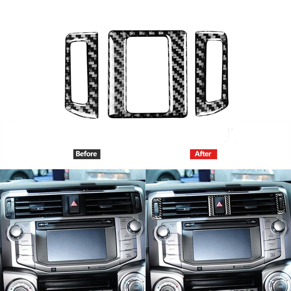 Red Interior Speedometer Frame Trim Cover Decor Carbon Fiber for Audi Q5 2009-17 v