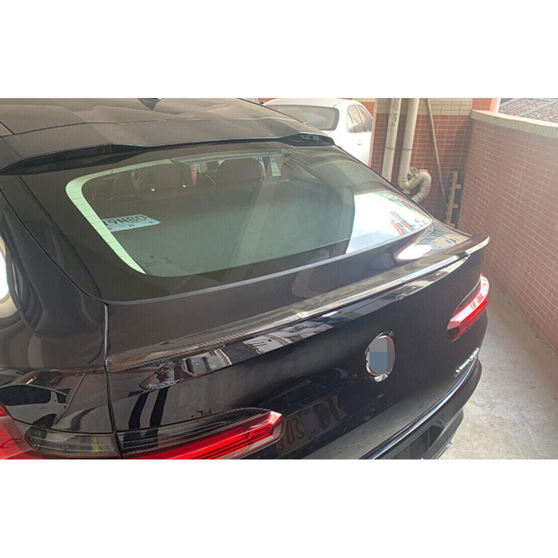 For 2019-2021 for BMW X4 G02 Real Carbon Fiber Rear Trunk Tail Wing Spoiler Lip Trim