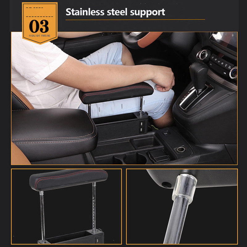 Universal driver's for seat pocket storage armrest box storage bag holder USB PU leather - n