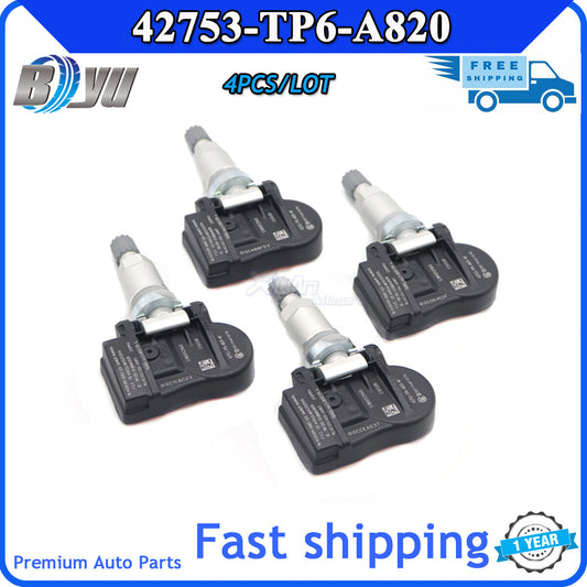 4x TPMS tire pressure sensors suitable for Honda Crosstour, CRV, Accord 42753-tp6-a820 Q