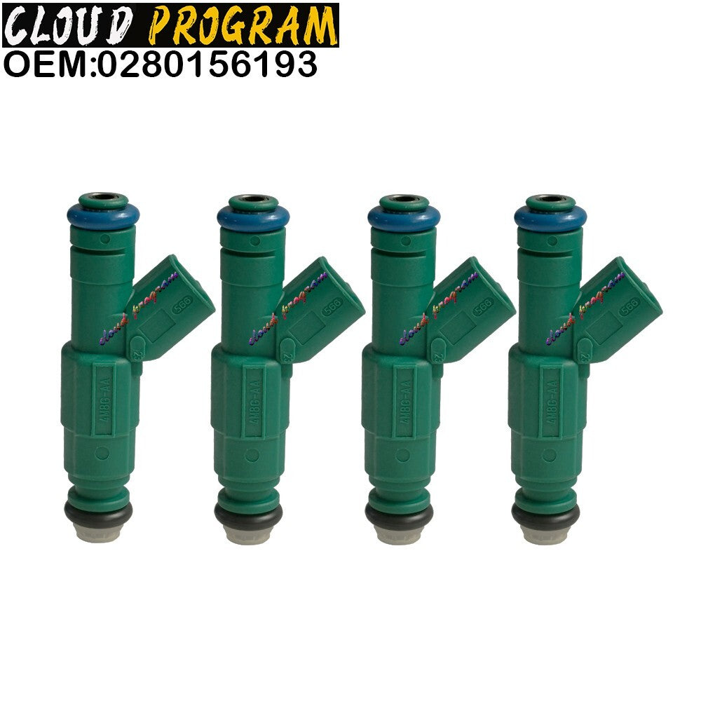 4pcs 0280156193 Fuel injector For 2004-2005 for Mazda 3 2.3L I4 4M8G-AA n