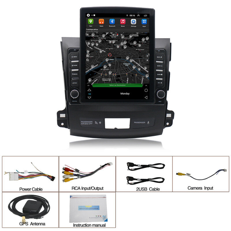 9.7-inch Car Stereo Android 10.1 Navigation GPS Player for Outlander XL 06-15 2+32GB n