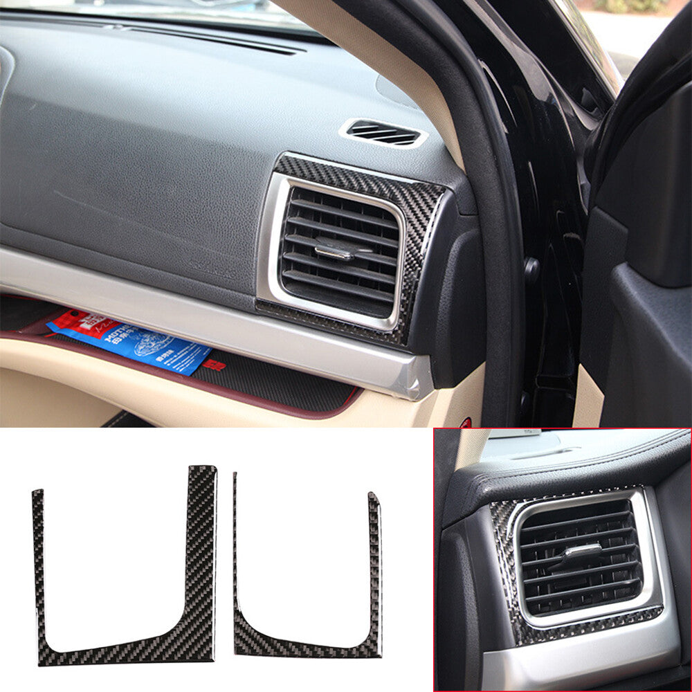 2¡Á Carbon Fiber Side Air Outlet Vent Decor Cover for T@yota Highlander 2014-2019