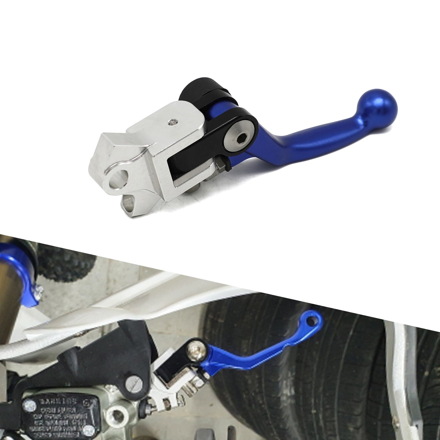 Motorcycle Dirt Bike for Yamaha YZF360 Clutch Brake Levers Pivot New Blue Grips