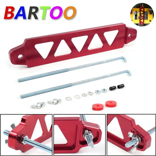Battery Hold Red Aluminum Tie Down Bracket Mount Kit with 10J-Hooks Bolts Q