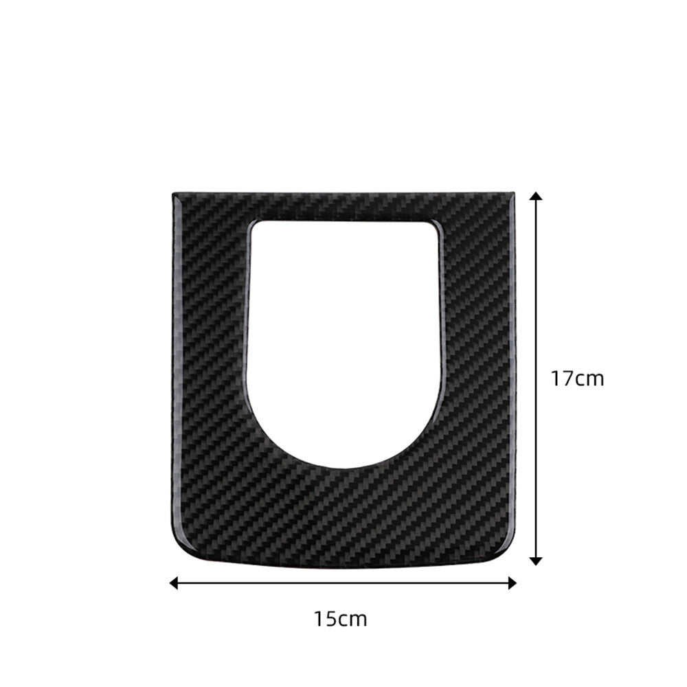 2Pcs Carbon Fiber Rear Armrest Water Cup Holder Cover Trim for Audi Q7 2007-2015 v