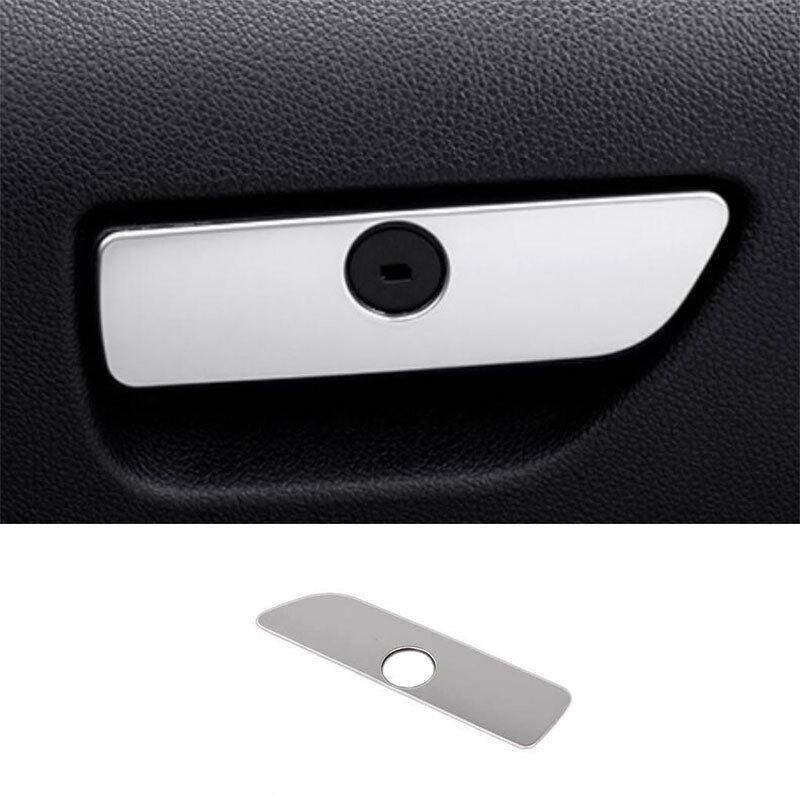for Co -Pilot Storage Box Handle Cover Trim for Ford Explorer 2011-2019 Matte Silver