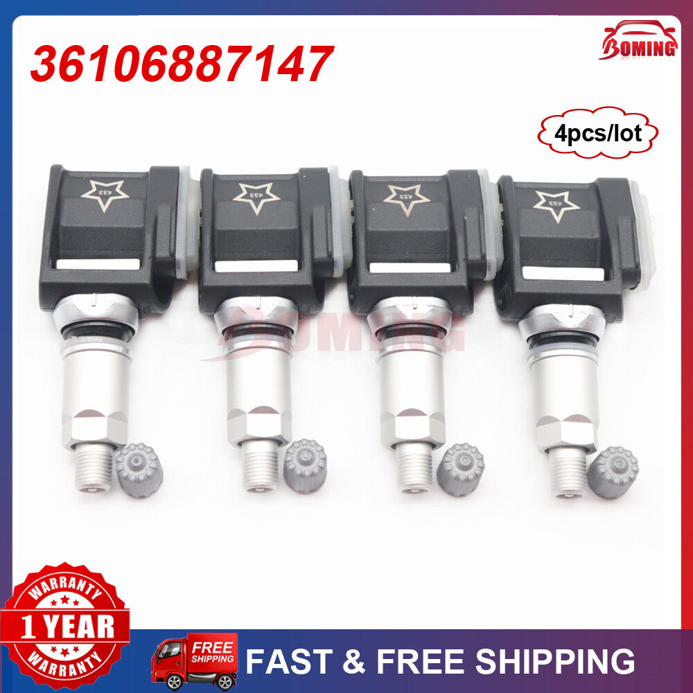4-pack TPMS tire pressure monitoring sensors 36106887147 suitable for BMW 5, 6, 7, X3, X4, X5