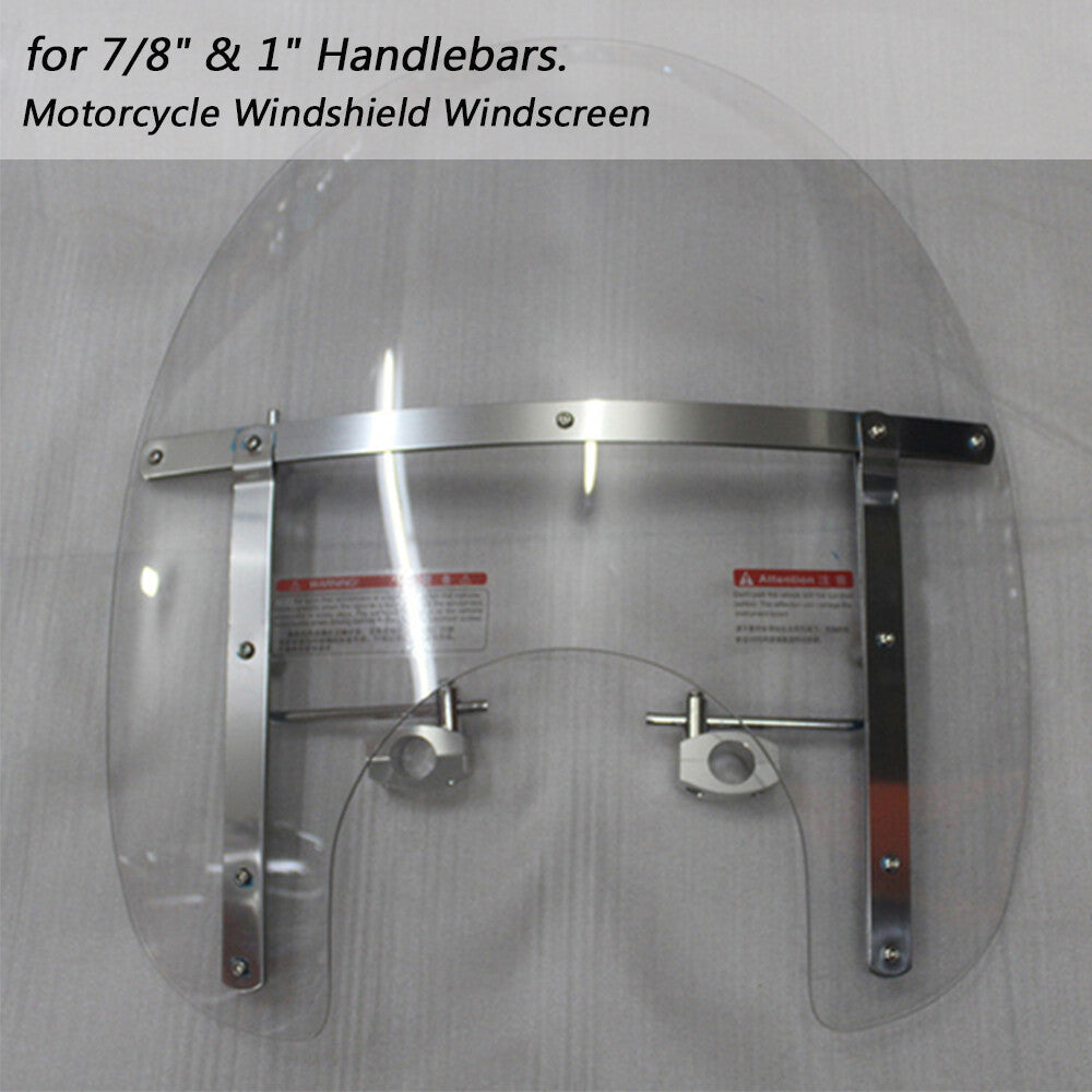 7/8 1Handlebar Motorcycle Windshield Screen for Harley for Suzuki for Honda Universal