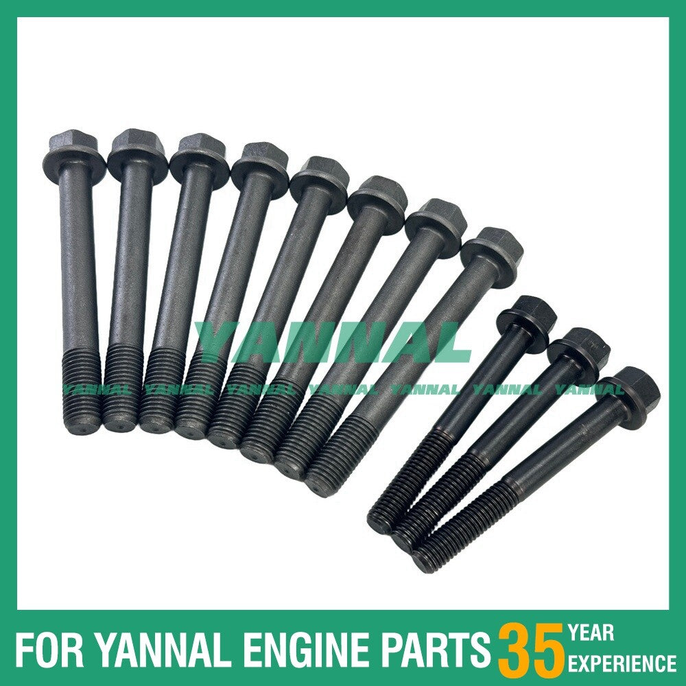 Replacement cylinder head bolts compatible with L3E engine diesel parts -