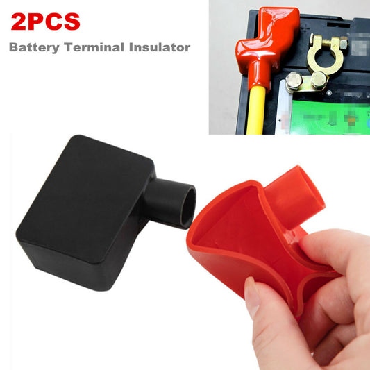 A pair of rubber automotive battery terminal wire insulated wire connector cover protective sleeve protective film - n
