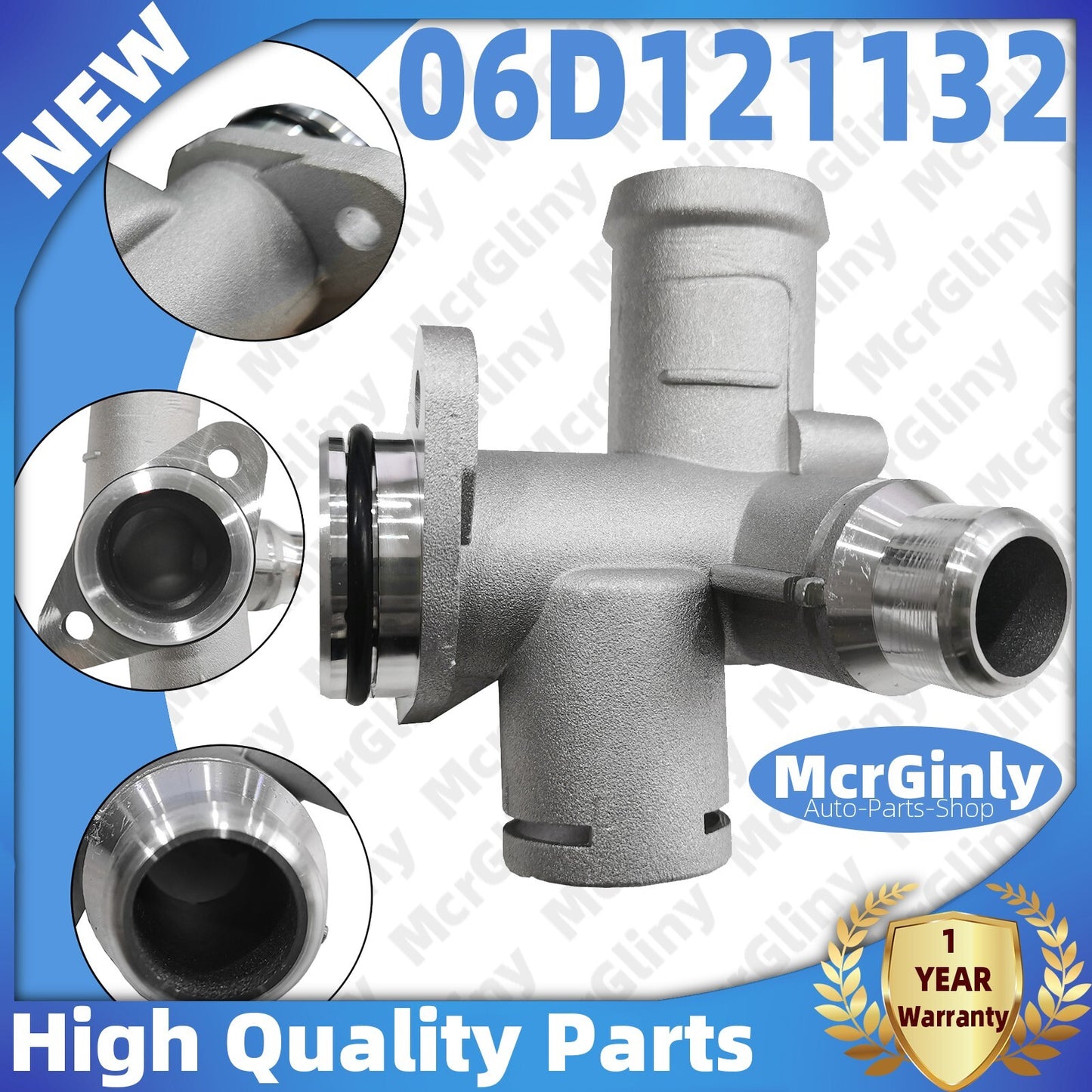2.0T aluminum alloy engine water manifold 06D121132, suitable for Audi 2005-2008 A4 and 2005-2011 A6. n