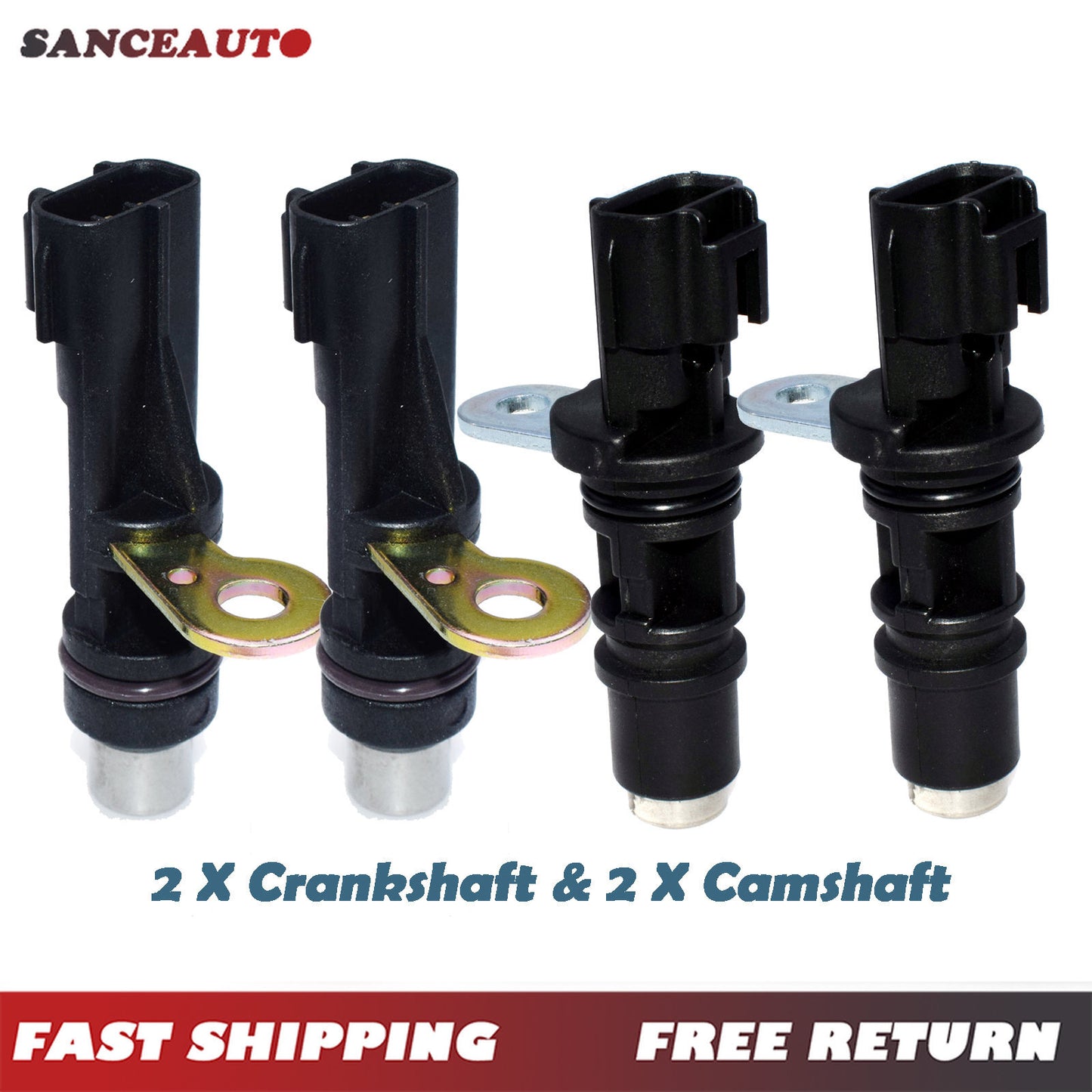 4-piece crankshaft and camshaft position sensor pack for Dodge for Ram 1500 02 2003-2008 4.7L- n