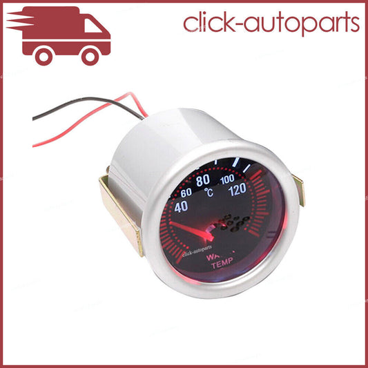 1Pcs Universal Smoke Lens LED Car 2 52mm Water Temp Temperature Gauge Meter 12V Q