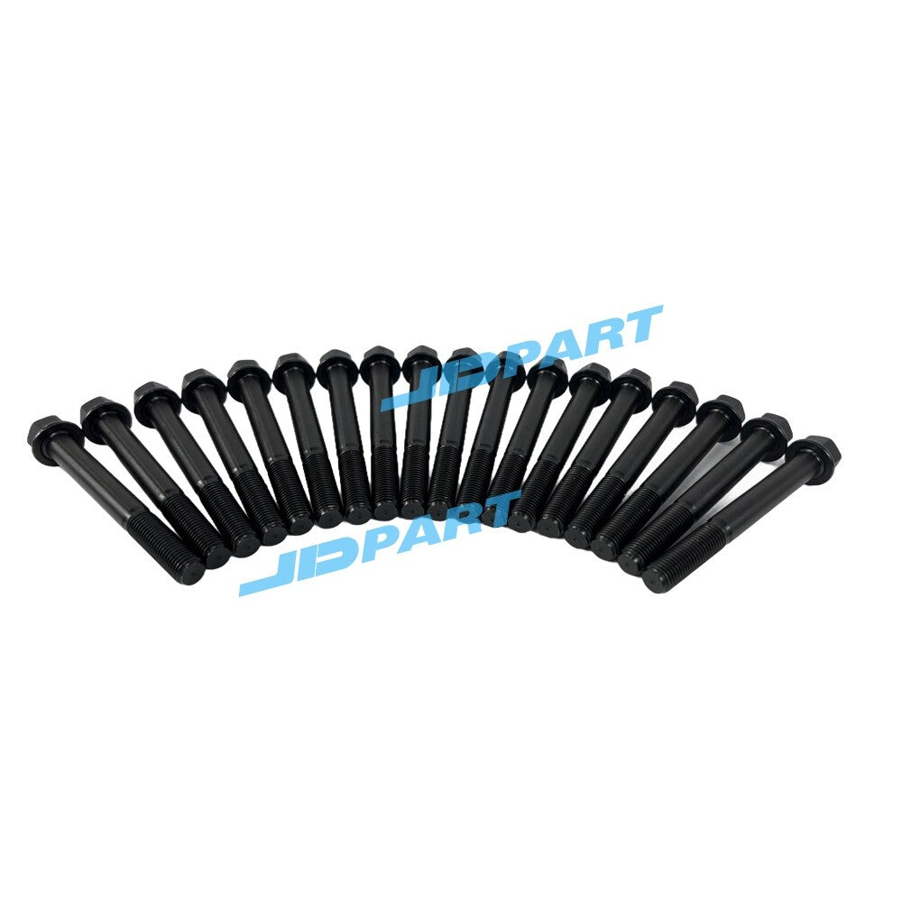 18-piece D4E cylinder head bolts for Volvo diesel engine parts -