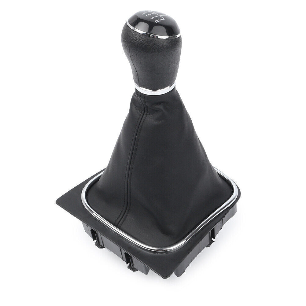 5 Speed Gear Shift Knob Lever PU Leather Boot Gaiter Cover for Golf MK5 MK6 Q