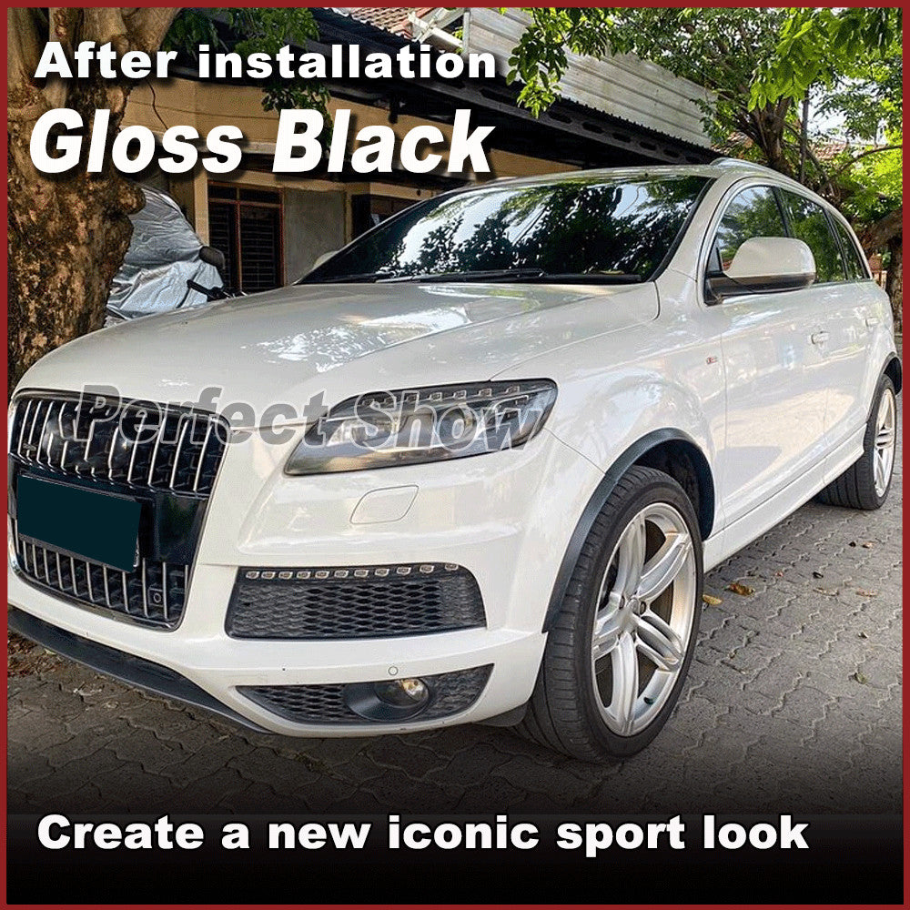 Unpainted Black PU Wheel Arch Fender Flares Eyebrow Fit for Audi Q7 RSQ7 2006-15
