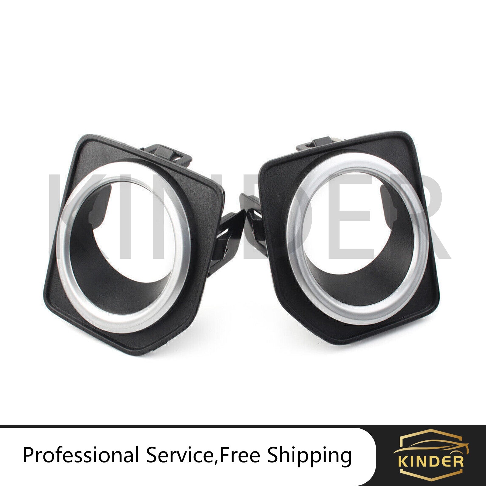 2pcs Fit for Land Rover LR2 2013-2015 Front Left Right Fog Lamp Light Cover Trim Q