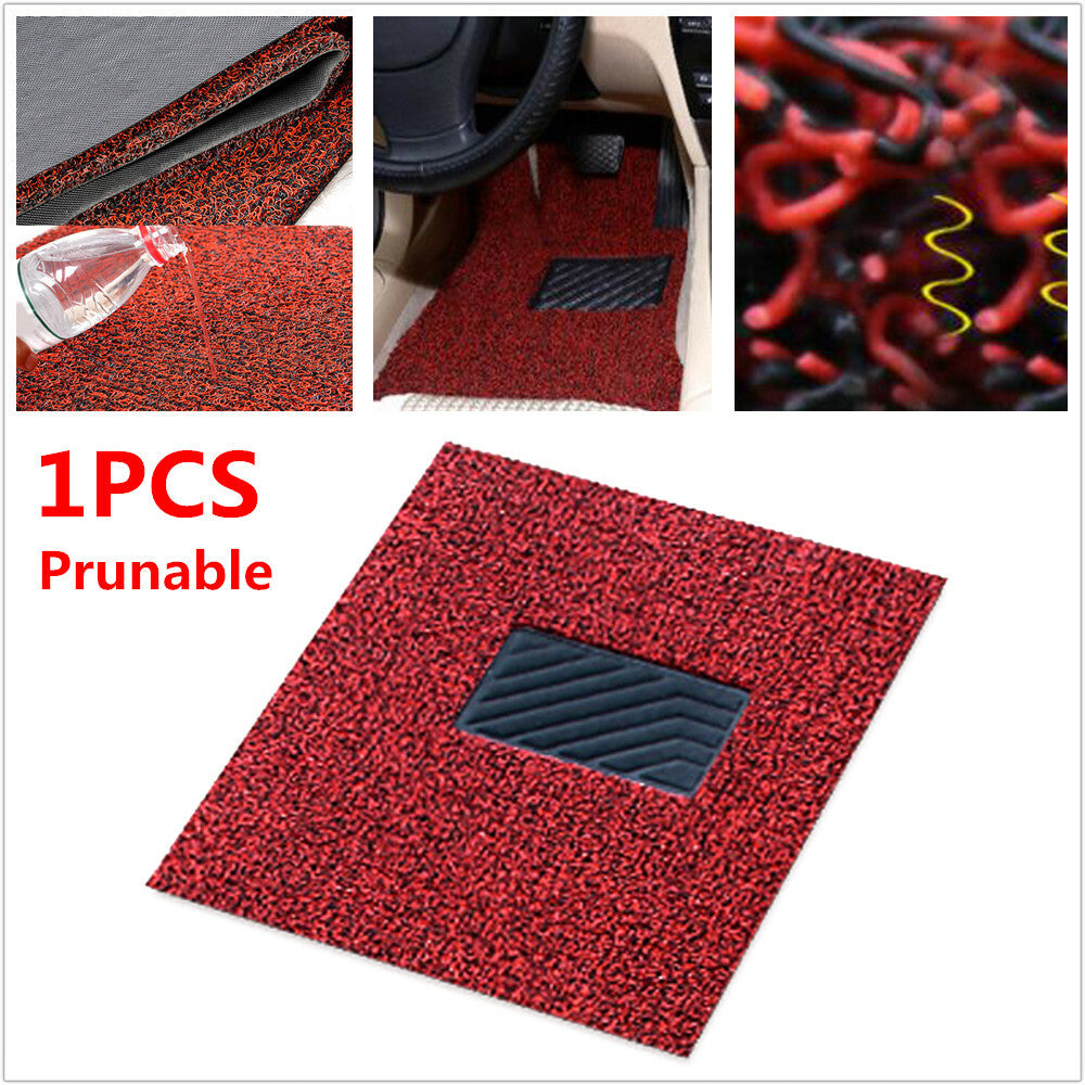 5060cm Car Driver's Side Coil Floor Mat, Waterproof Carpet, Trimmable n