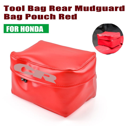 for HONDA CR80R CR85R CR125R CR250R CR500R Tool Bag Rear Mudguard Bag Pouch Red Q