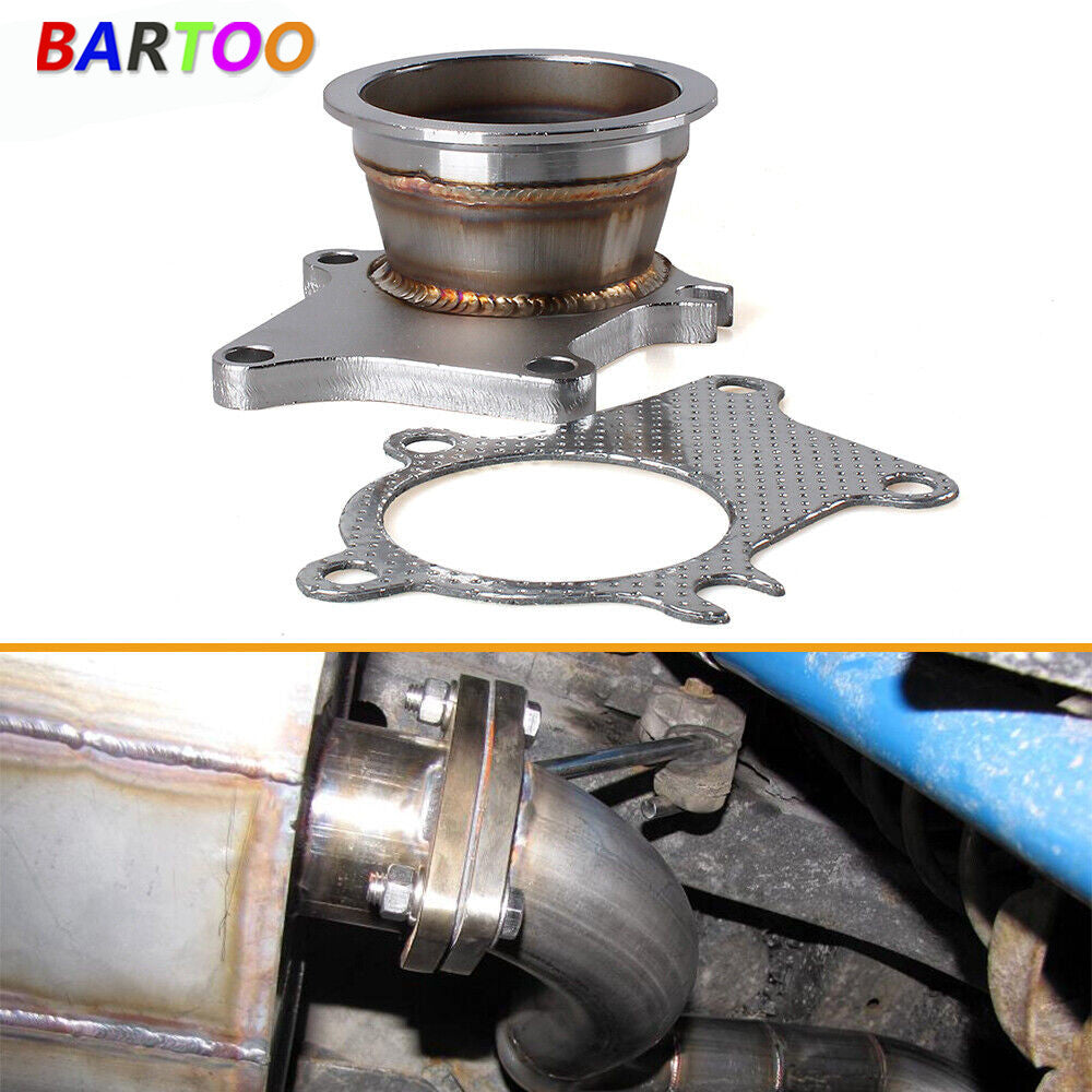 3 76mm 5 Bolt Turbo Flange to V Band Conversion Adaptor T3 T3/T4 Q