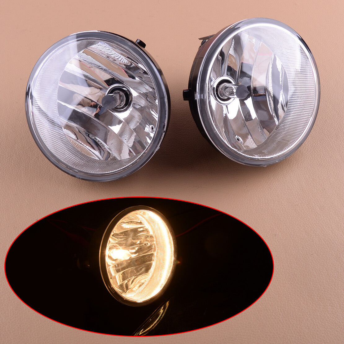 Fit For Tacoma 2005-2011 Tundra 07-2013 Bumper Fog Lights Lamps w/Bulb v