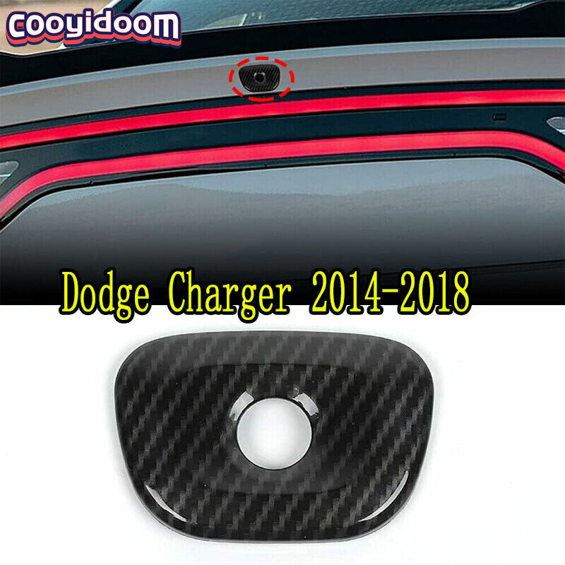 Rear tailgate camera cover trim border for Dodge Charger 2014 - 2018 Carbon Fiber