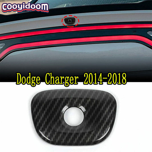 Rear tailgate camera cover trim border for Dodge Charger 2014 - 2018 Carbon Fiber