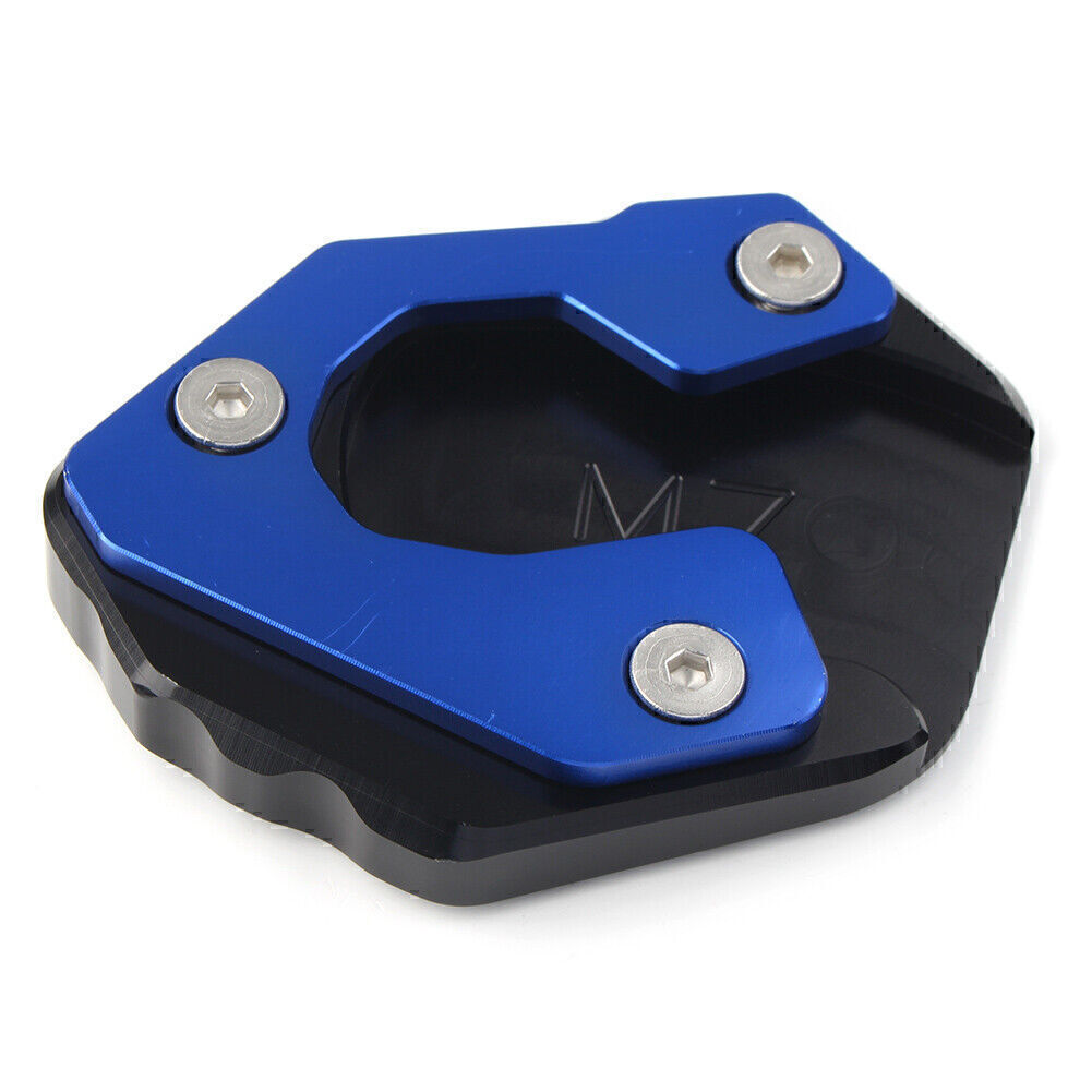 Motorcycle Kickstand Side Stand Extension Plate Pad for Yamaha MT-07 FZ-07 Blue Q