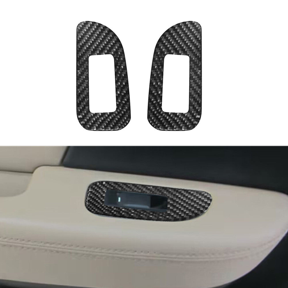 2Pcs Red Carbon Fiber OBD Interface Panel Trim Cover For 718 2016-2022 v